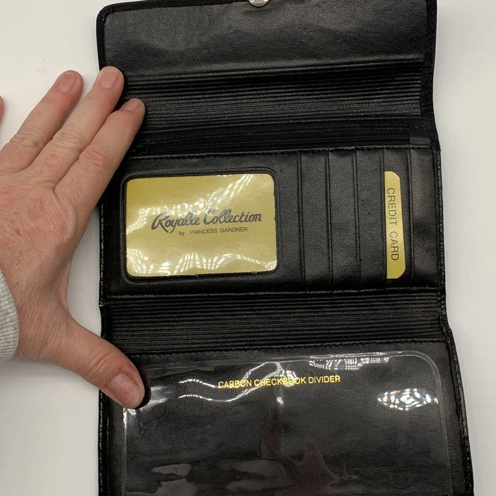 The Royalle Collection Black Wallet with Silver closure NWT